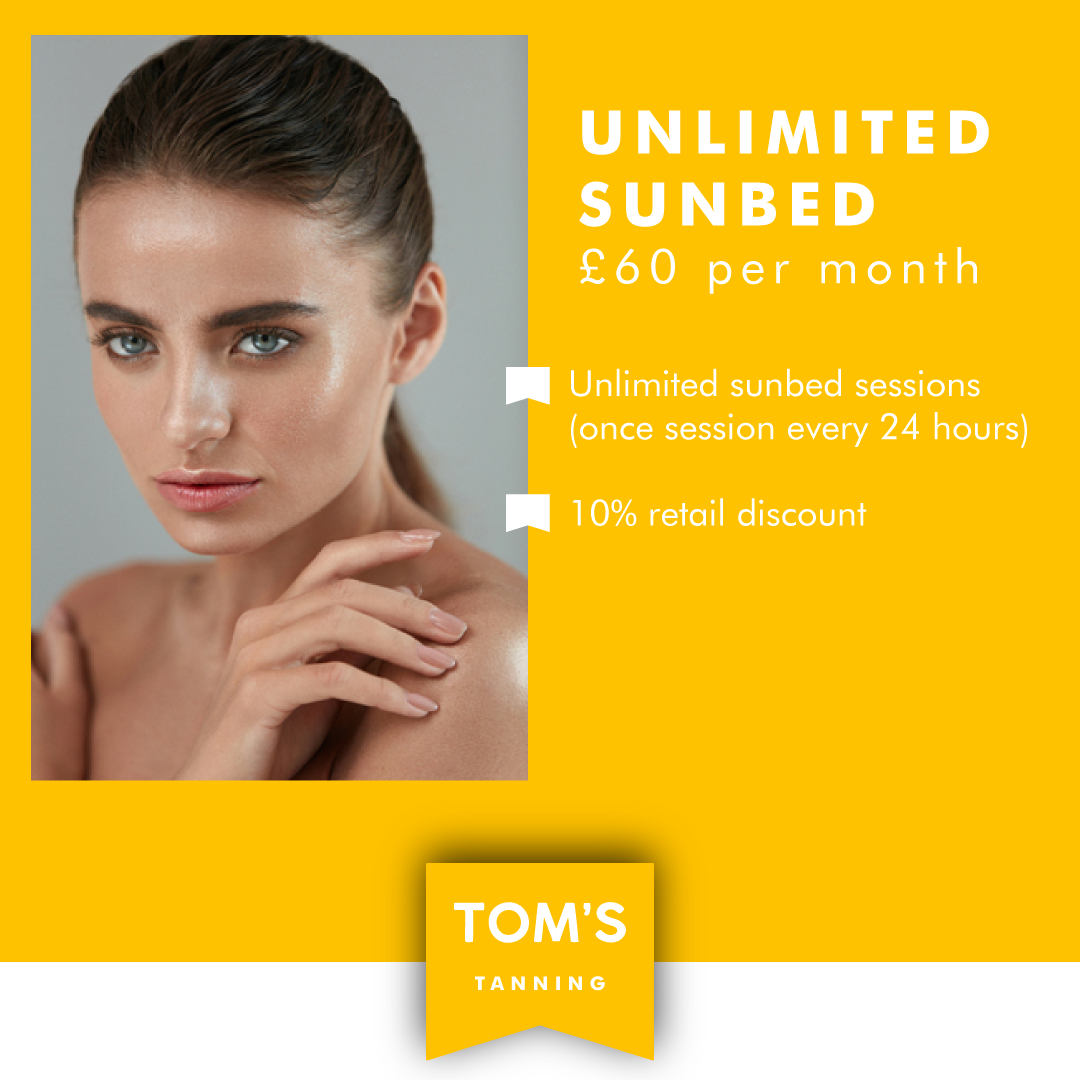 Unlimited sunbed memberships at Tom's Salon Lincoln