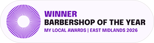 Tom’s Barbers & Salon, winner of Barbershop of the Year 2026, East Midlands. My Local Awards.